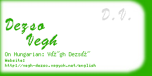 dezso vegh business card